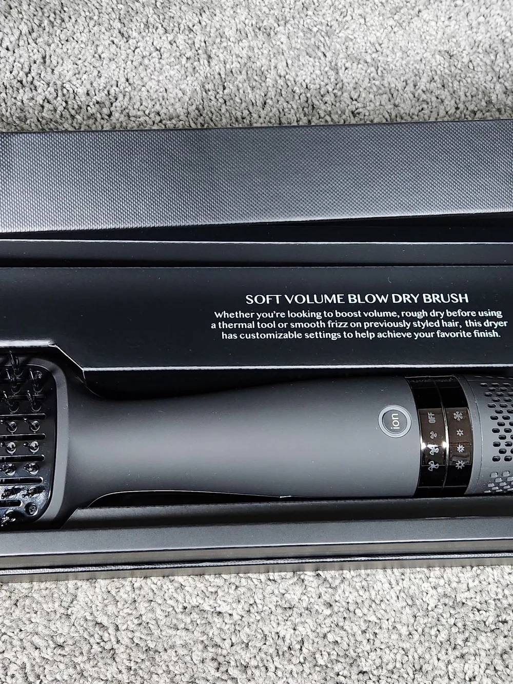 Kristin Ess Men’s Soft Volume Blow Dry Brush - Black